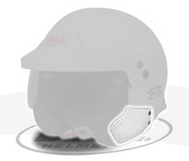 BELL 2081813 Side cover kit for MAG-10 helmet, 2 Pcs, white Photo-0