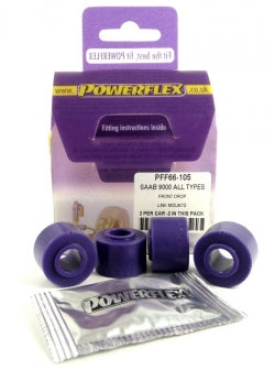 POWERFLEX PFF66-105 x2 Front Roll Bar Drop Link Bushings SAAB 9000 Photo-0
