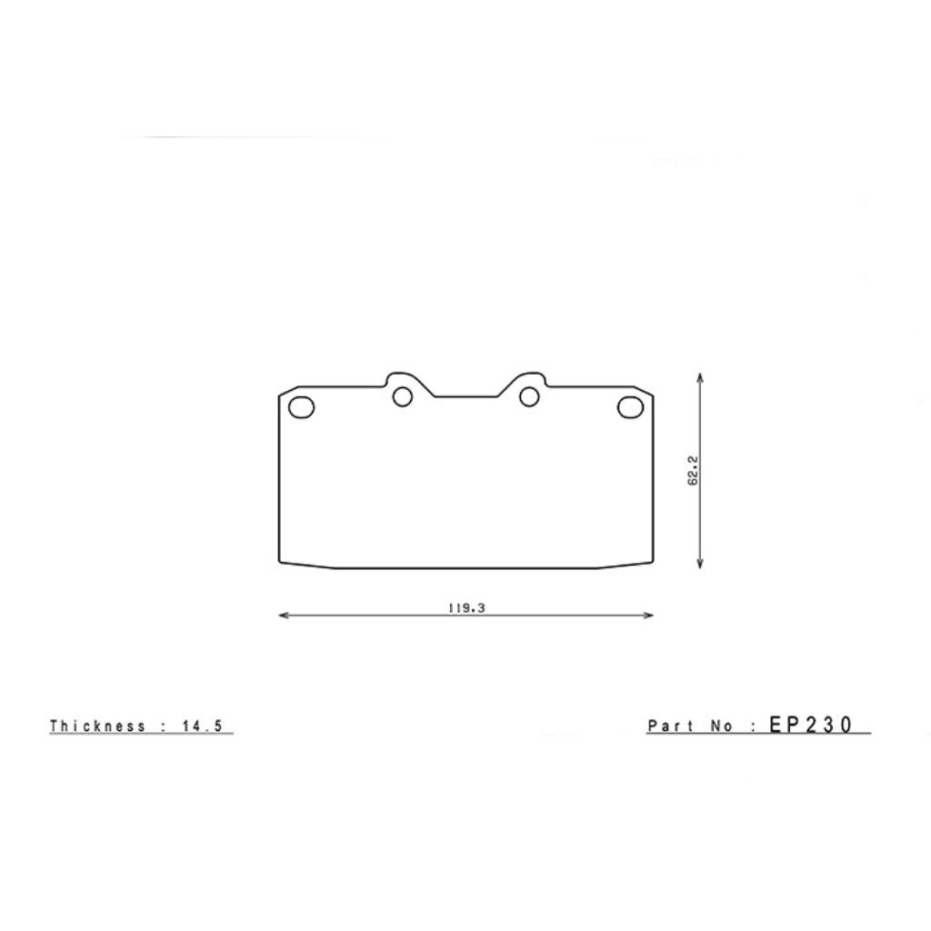 ENDLESS EP230MA45B Brake pads NISSAN SKYLINE GT-R R32 89-95/SILVIA S14 Turbo/300ZX 90-96 Photo-0