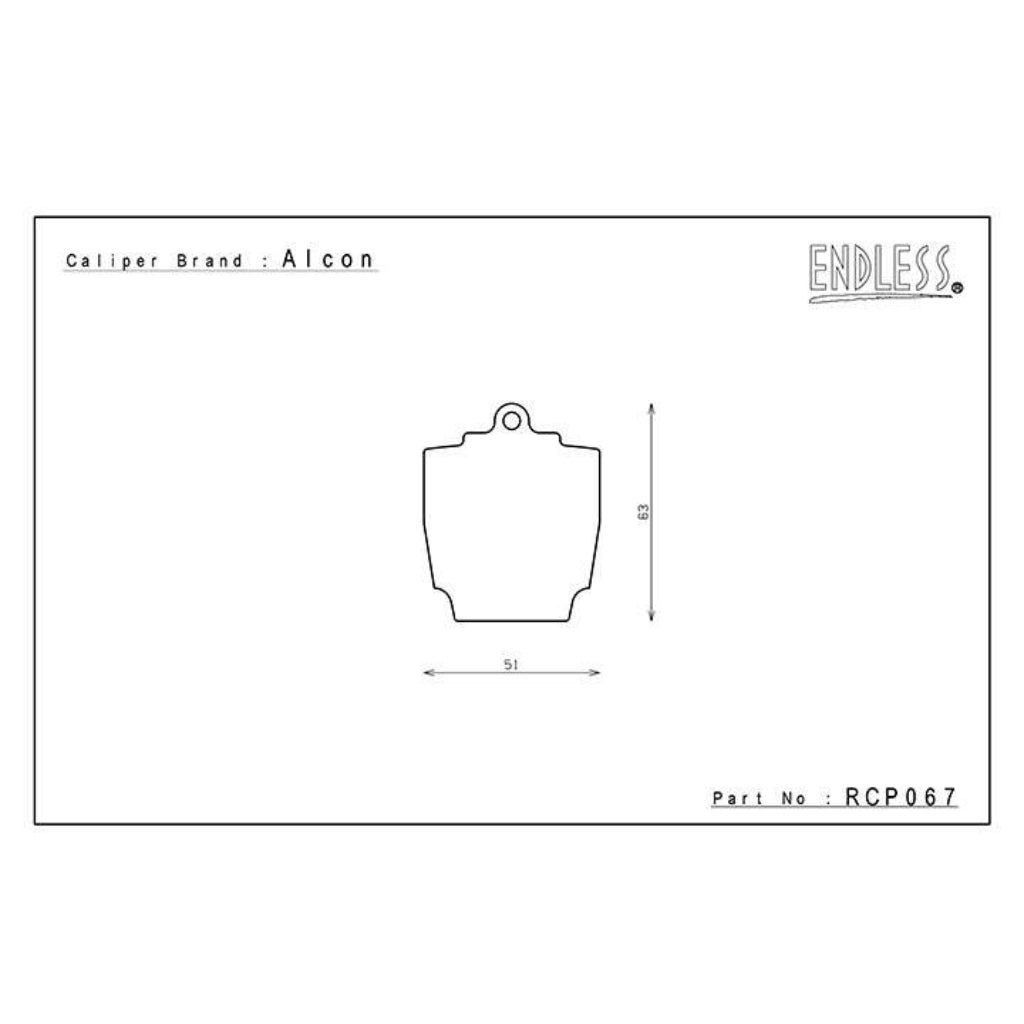 ENDLESS RCP067MX72 Brake pads Alcon caliper Photo-0