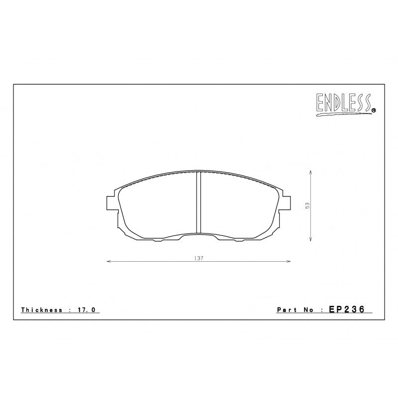ENDLESS EP236SSY Front brake pads NISSAN 350Z/ALTIMA/180SX RPS13 Turbo/SILVIA PS13 TURB Photo-0