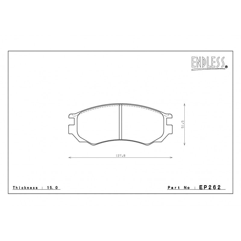 ENDLESS EP262SSY NISSAN PULSAR (RNN14) Brake pads front SSY Photo-0