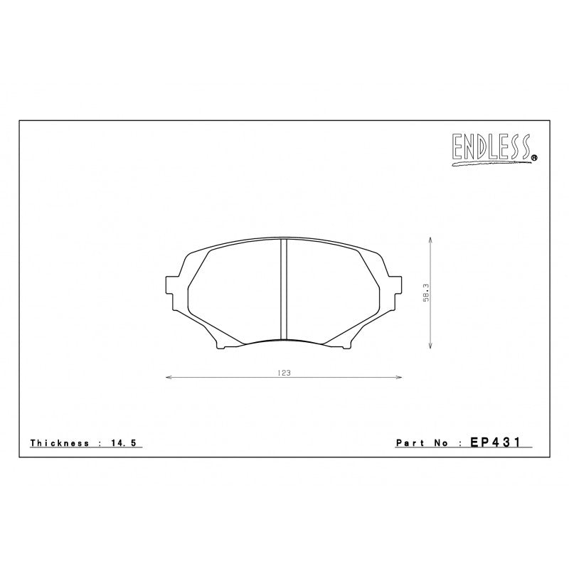 ENDLESS EP431ME20 Front brake pads MAZDA MX-5 Miata (06-12) Photo-0