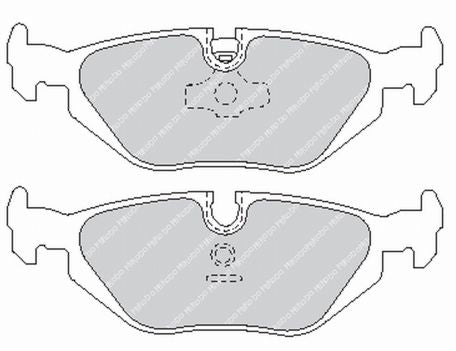 FERODO FCP850H Rear Brake Pads DS2500 for BMW 3 Series (E36) / 5 Series (E39) / Z3 (E36) Photo-0