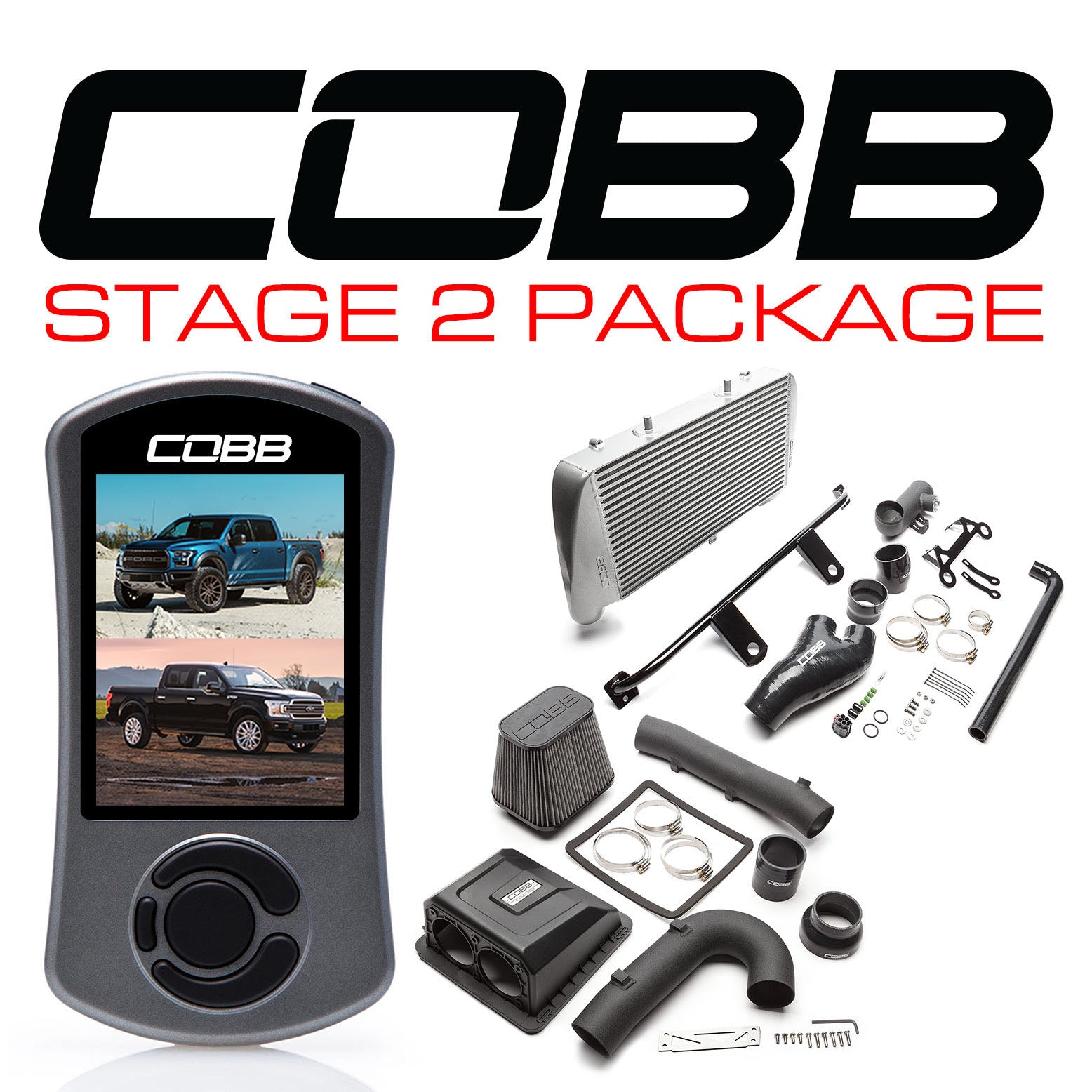 COBB FOR0050020SL FORD Stage 2 Power Package Silver F-150 Raptor 2017-2018 Photo-0