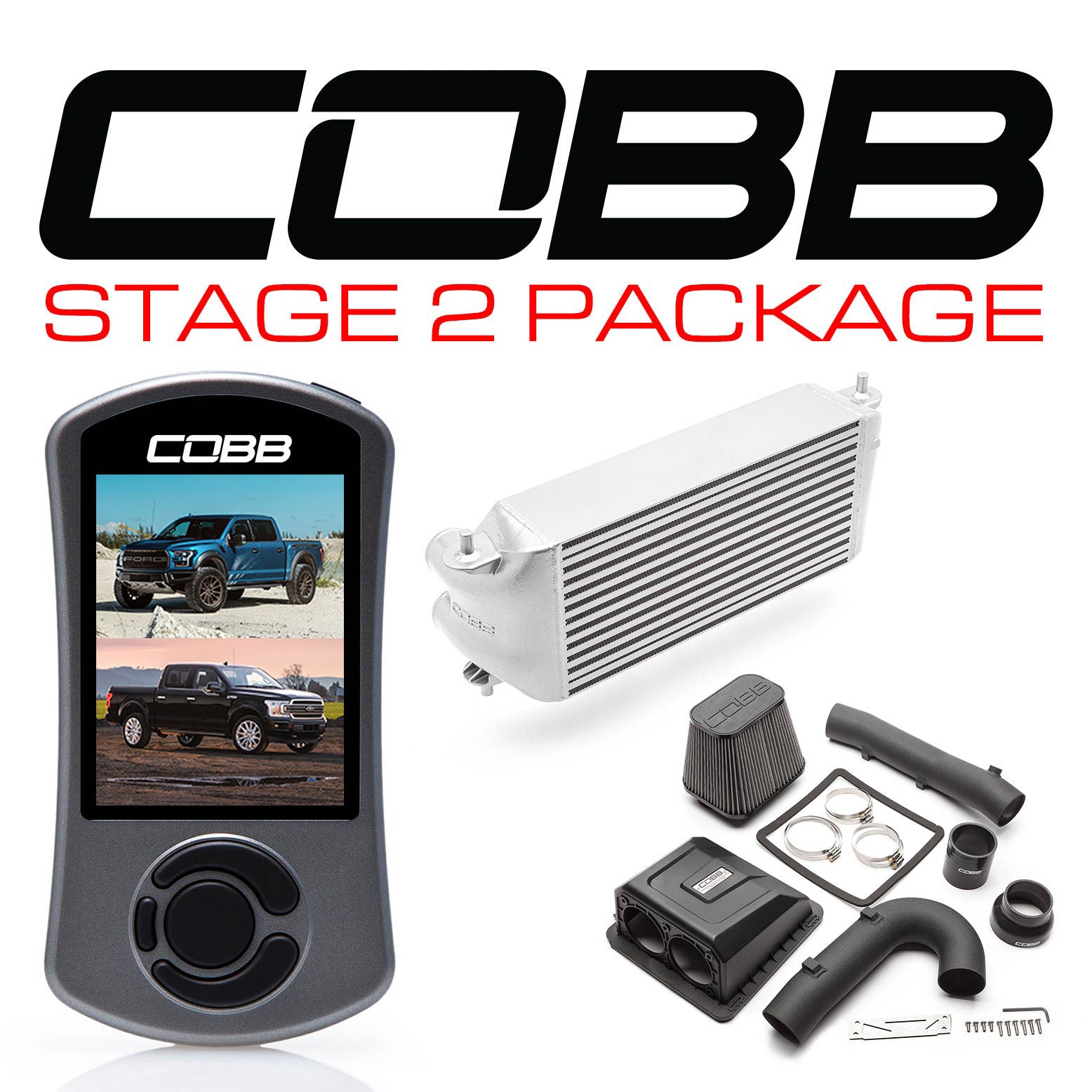 COBB FOR0050S20SL FORD Stage 2 Power Package Silver F-150 Ecoboost Raptor / Limited Photo-0