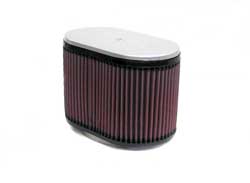 K&N RD-5000 Dual Flange Oval UNIVERSAL Air Filter 2-3/8" DUAL, 9-1/8" X 5-1/2", 6-1/4"H Photo-0