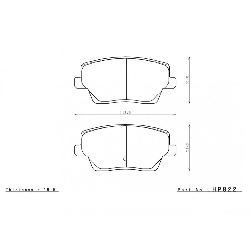 ENDLESS HP822ME20 Rear Brake Pads for HYUNDAI I30N Performance Photo-1