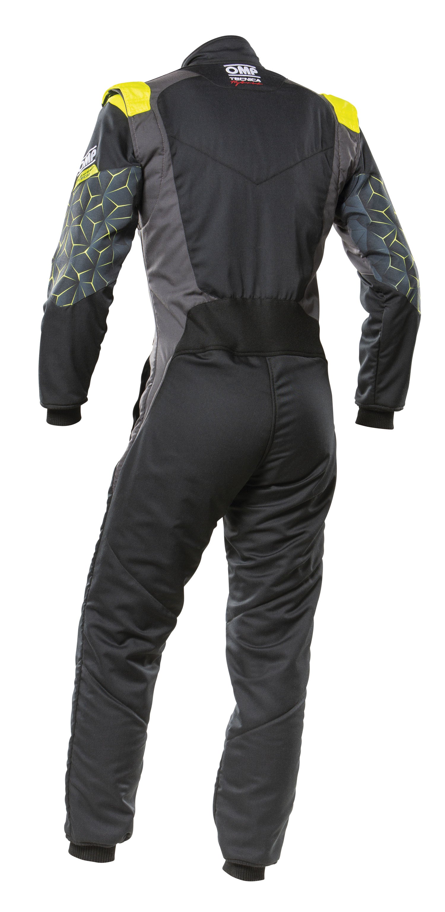 OMP IA0-1864-A01-178-48 (IA0186417848) TECNICA HYBRID Racing suit, FIA 8556-2018, black/yellow fluo, size 48 Photo-1