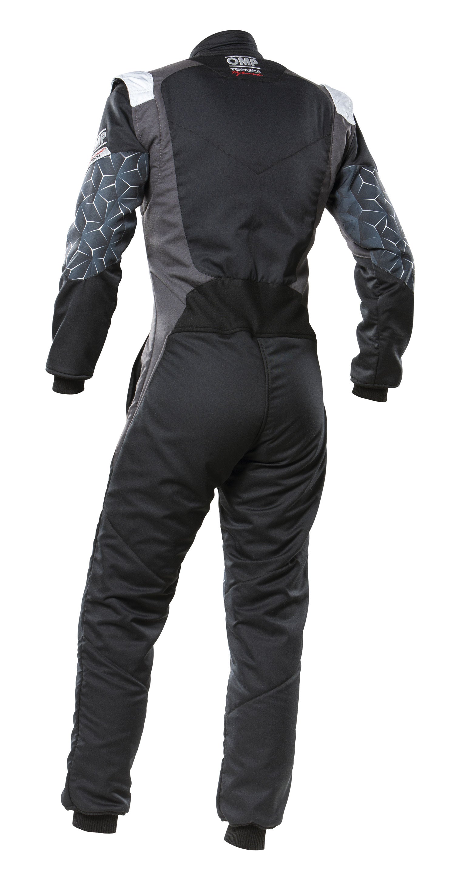 OMP IA0-1864-A01-171-64 (IA0186417164) TECNICA HYBRID Racing suit, FIA 8556-2018, black/silver, size 64 Photo-1