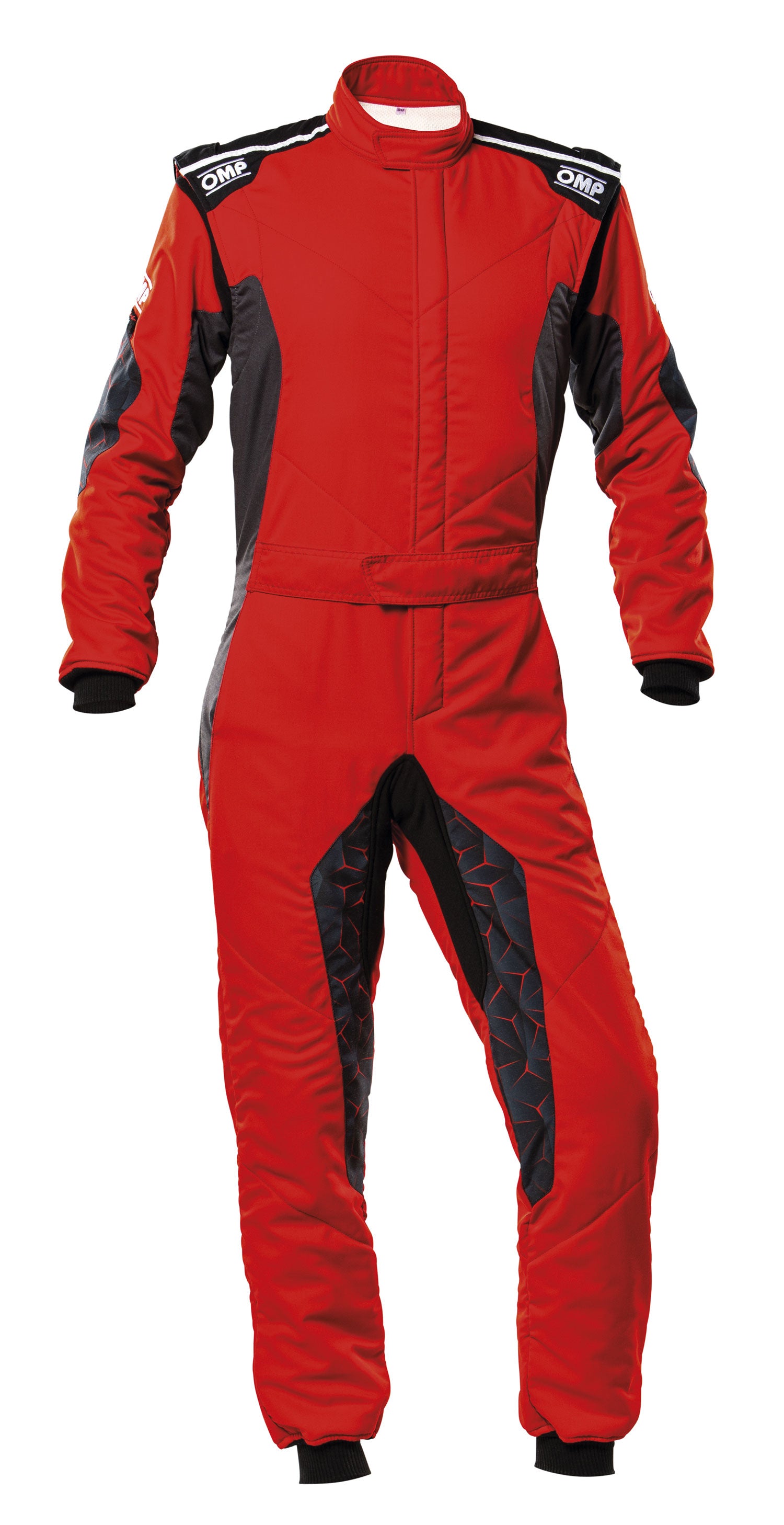 OMP IA0-1864-A01-060-52 (IA0186406052) TECNICA HYBRID Racing suit, FIA 8556-2018, red/black, size 52 Photo-0