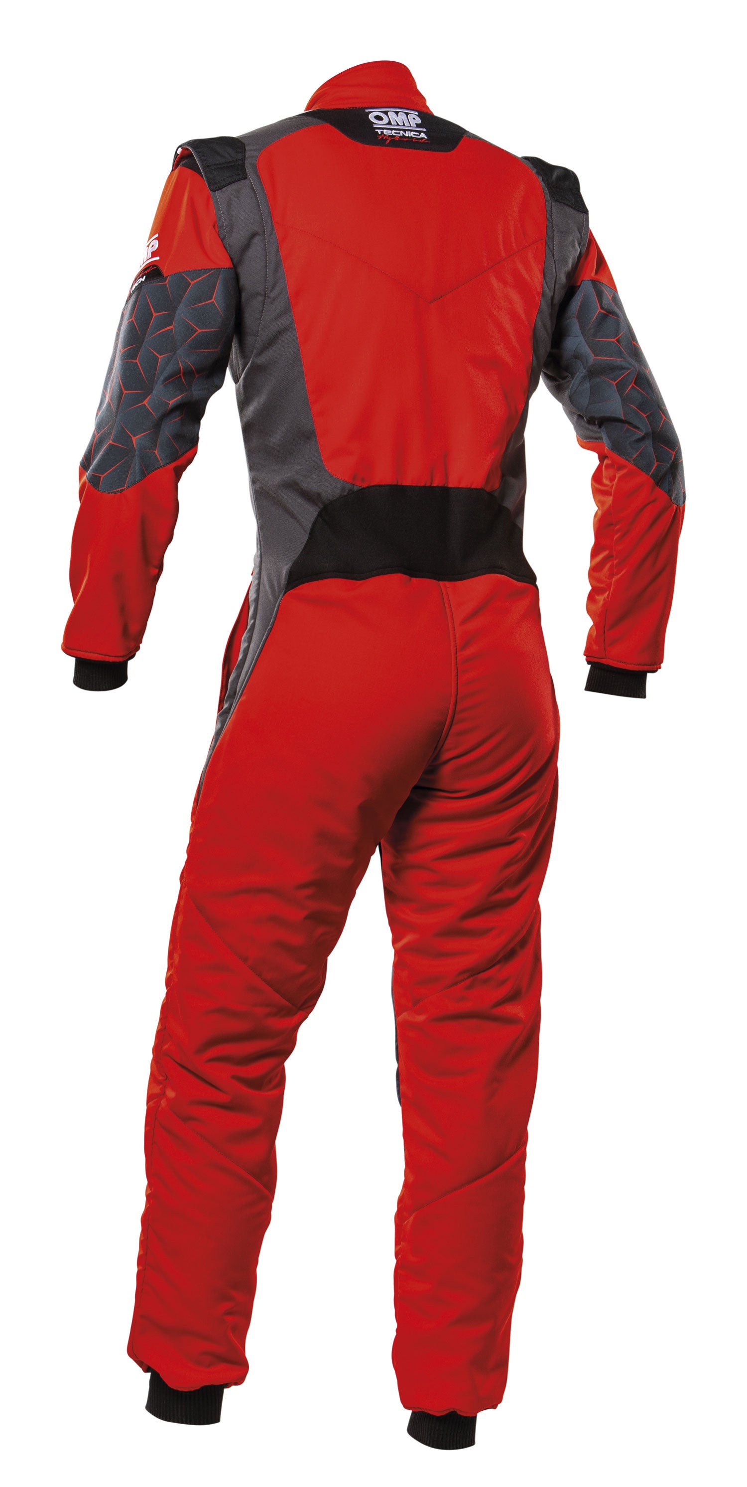 OMP IA0-1864-A01-060-46 Racing Suit Tecnica Hybrid, FIA 8556-2018, Red / Black, Size 46 Photo-1