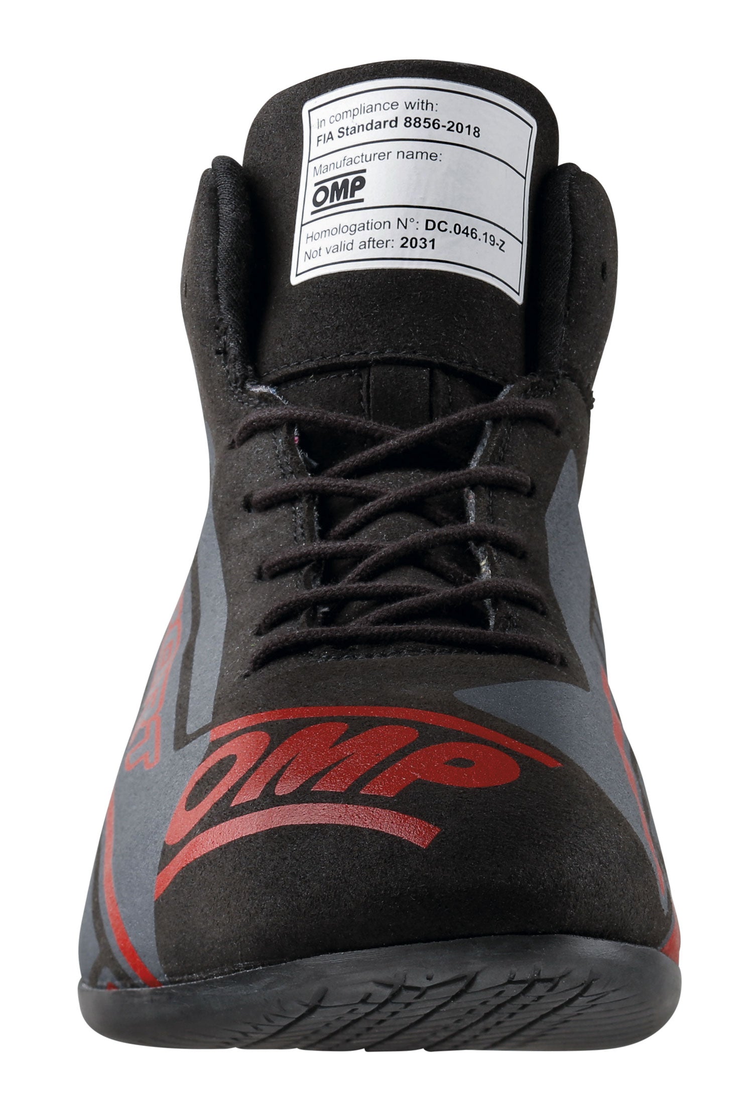 OMP IC0-0829-A01-073-43 (IC/82907343) SPORT MY2022 Racing Shoes, FIA 8856-2018, black/red, size 43 Photo-2