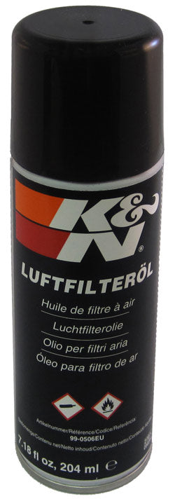 K&N 99-0506EU Air Filter Oil - 7.18 fl oz/204 ml Aerosol - Non-USFilter OIL; AEROSOL 7.18 FL OZ 204ML (DE/FR/NL/IT/PT) Photo-0