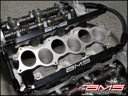 AMS ALP.07.07.0002-1 Fuel Rail Kit With Regulator (Black) for NISSAN GT-R (R35) Photo-1