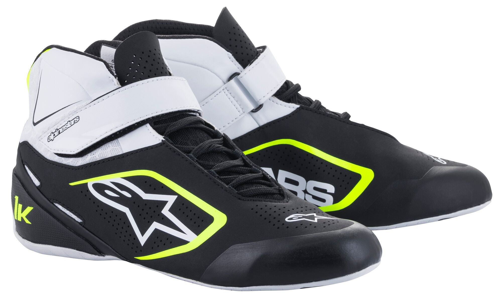 ALPINESTARS 2712022_125_10,5 Karting shoes TECH-1 K V2, black/white/yellow fluo, Size 43,5 Photo-0