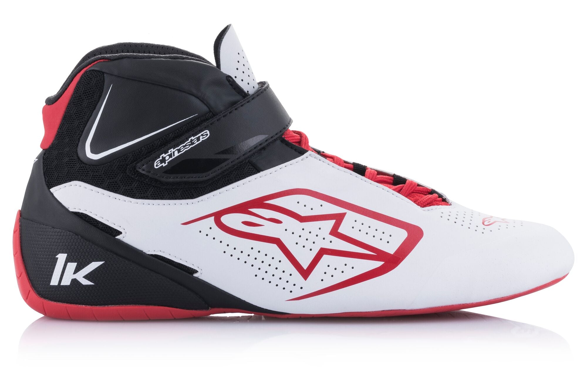 ALPINESTARS 2712022_213_13 Karting shoes TECH-1 K V2, white/black/red, Size 47 Photo-3