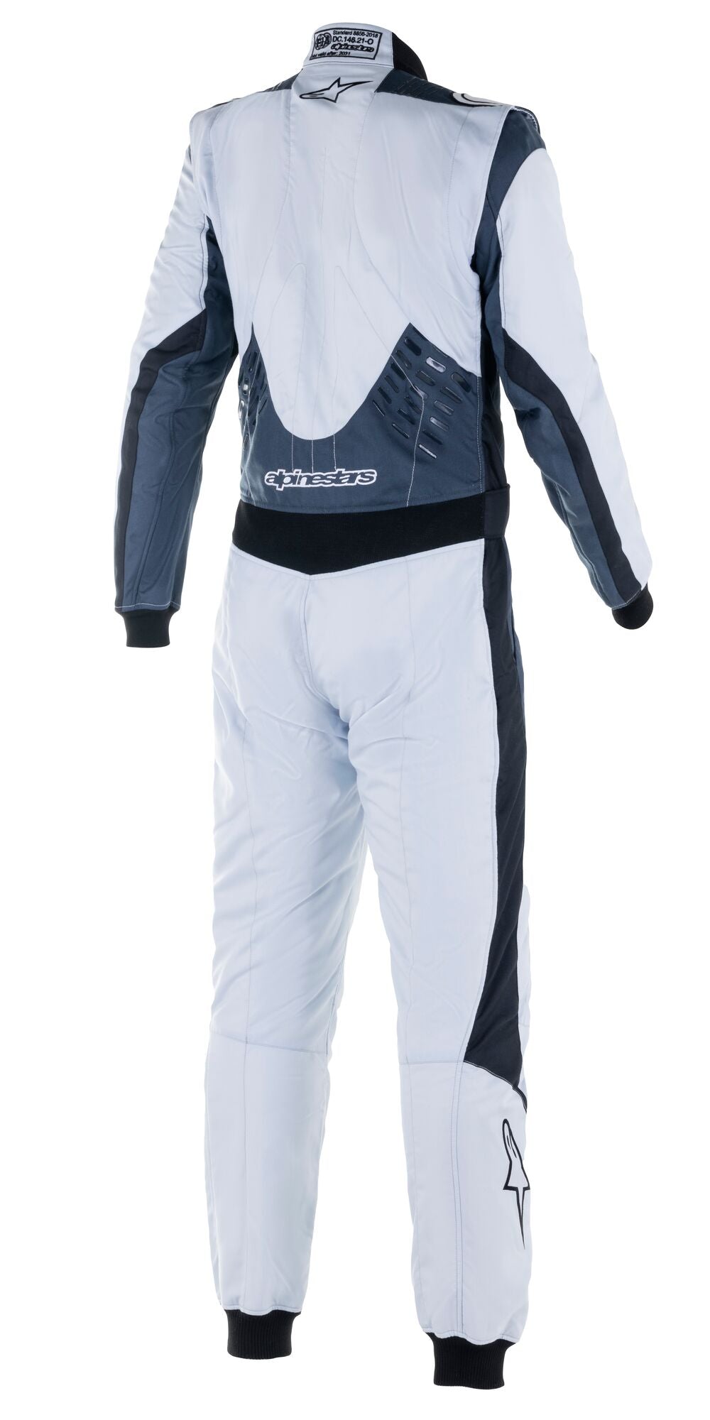 ALPINESTARS 3352022_1904_60 GP PRO COMP V2 Race suit, FIA 8856-2018, silver/blue/asphalt/black, Size 60 Photo-1