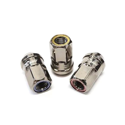 MUTEKI HR3806TY Lug nuts kit HR38 12X1.50 38mm Titanium Chrome/Yellow Ring (Open End) Photo-0