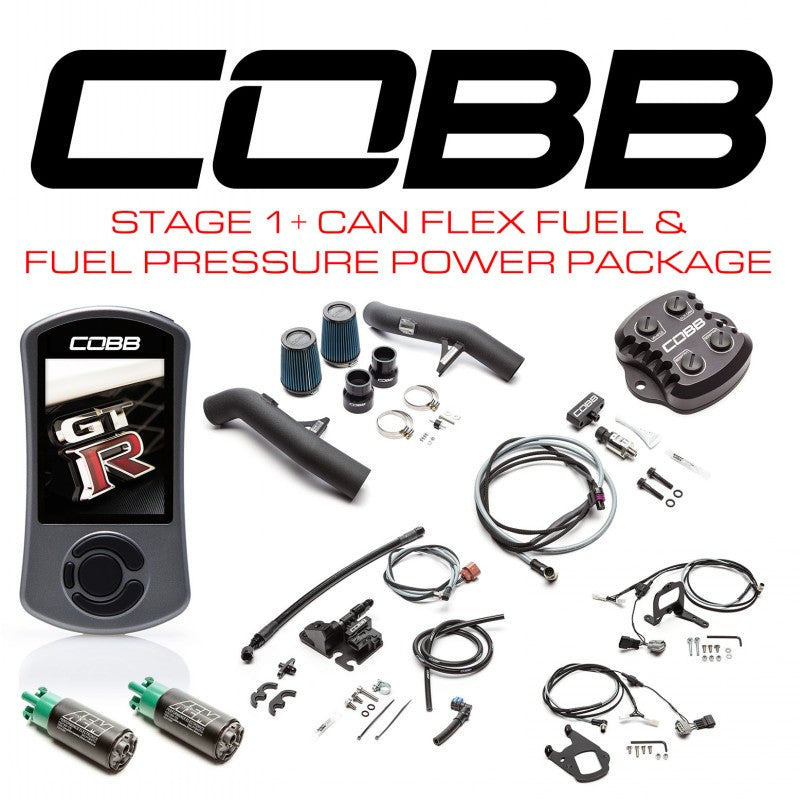 COBB NIS007001PFFP Power Package Stage 1+ CAN Flex Fuel & Fuel Pressure for NISSAN GT-R (R35) 2015-2018 Photo-0