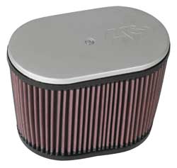 K&N RU-5123 UNIVERSAL Clamp-On Air Filter 5-3/8"FLG, 6-3/4"OD, 5-1/8"H Photo-0