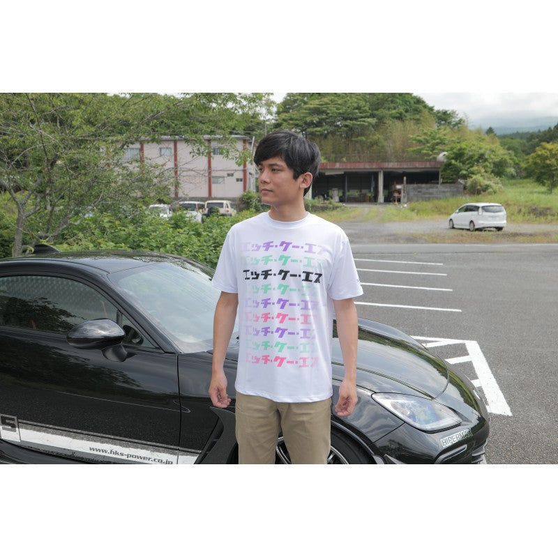 HKS 51007-AK658 T-Shirt KATAKANA White, Size M Photo-2