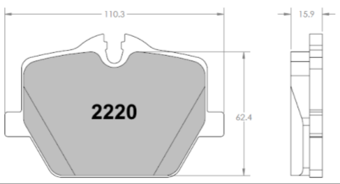PFC 2220.10 Rear Brake Pads for TOYOTA Supra Mk 5 / BMW G-series (Z-Rated Compound) Photo-0