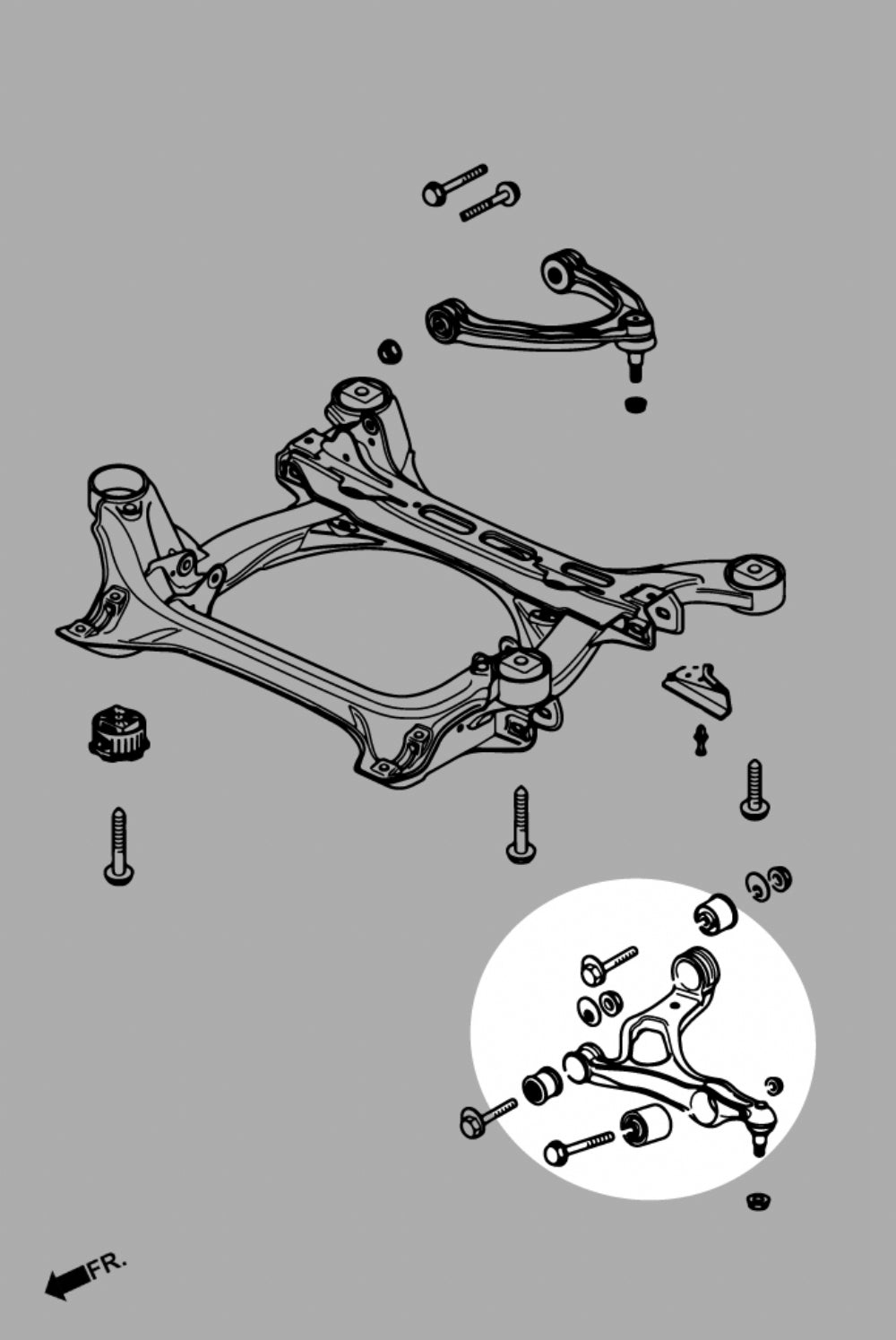 HARDRACE Q0802 Front Lower Control Arm (Harden Rubber) - 2PCS / SET for PORSCHE CAYENNE '02-18 / VOLKSWAGEN TOUAREG '02-18 / AUDI Q7 '05-15 Photo-3