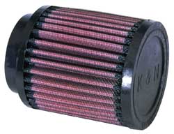 K&N RU-0800 UNIVERSAL Clamp-On Air Filter 2-7/16"FLG, 3-1/2"OD, 4"H Photo-0