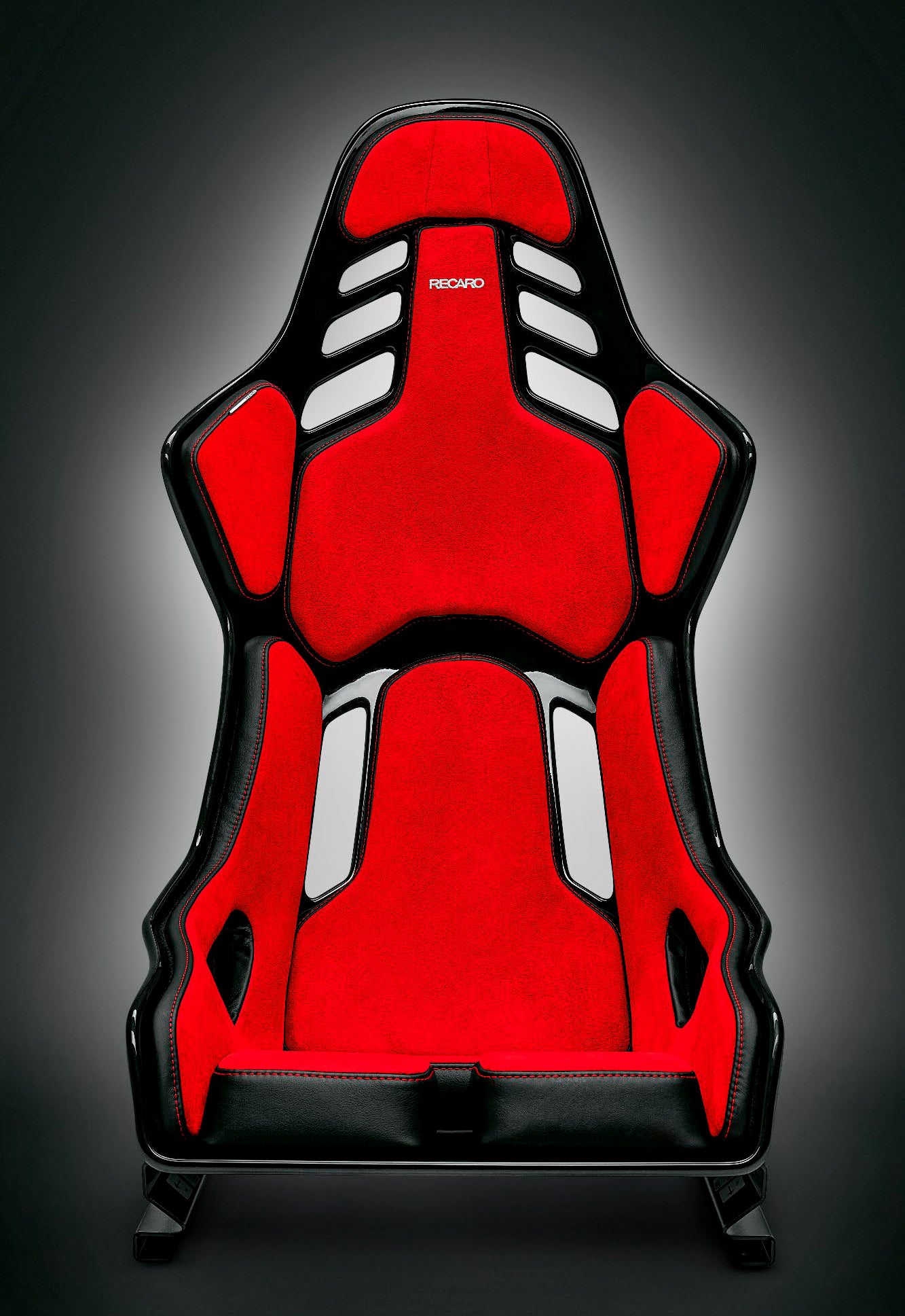 RECARO 076.31.2B23 Race Seat Podium GF Right Side (ABE / FIA 8855-1999) SAB Red Alcantara / Black Leather, Size M Photo-1
