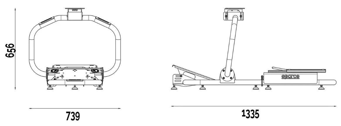 SPARCO 081988NRRS SIM-RACING Chassis for GT/RALLY driving position EVOLVE 3.0 Photo-1