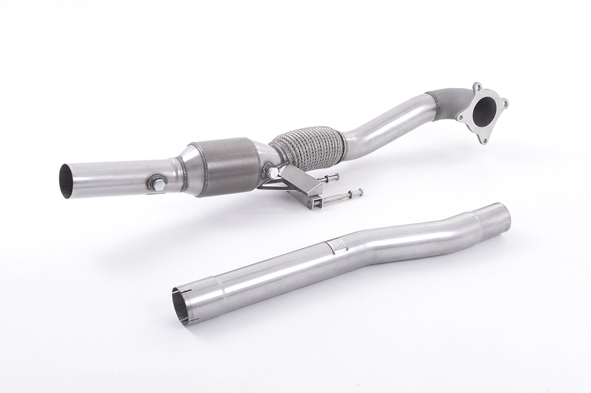 MILLTEK SSXAU200 Cast Downpipe with HJS High Flow Sports Cat AUDI A3 1.8 TSI 2WD 3-Door Photo-0
