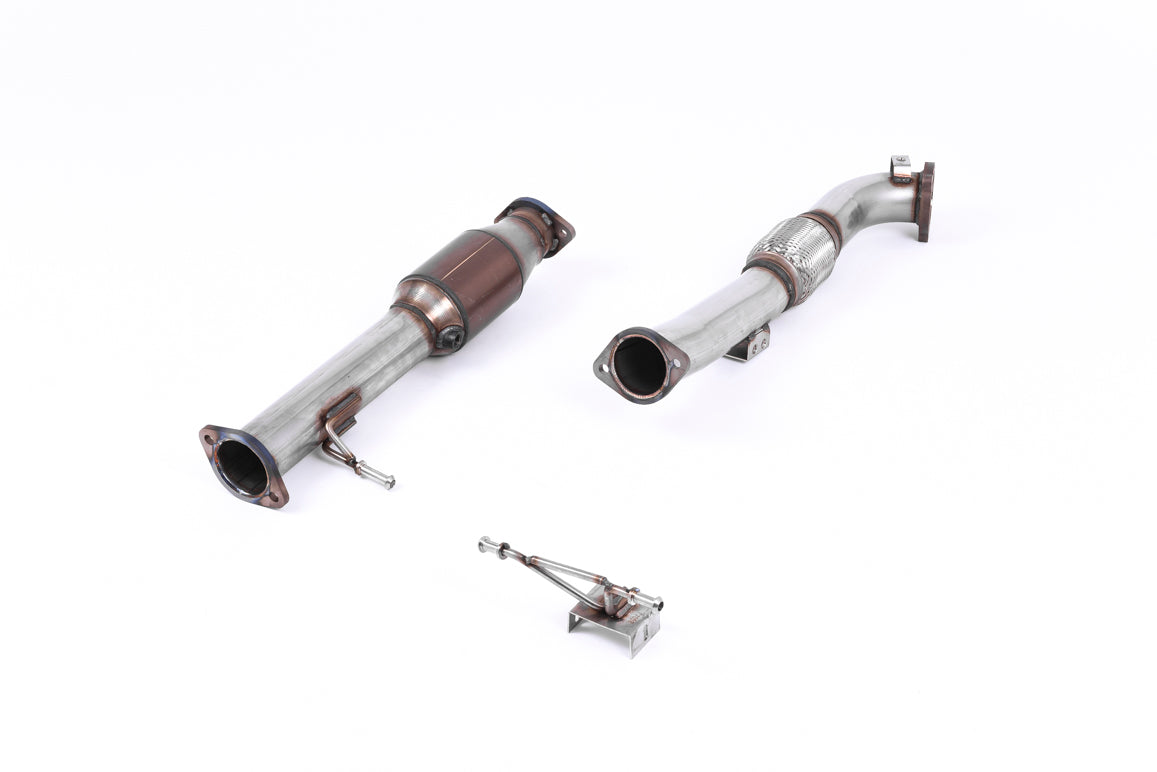 MILLTEK SSXFD082 Large Bore Downpipe and Hi-Flow Sports Cat ECA FORD Focus MK2 RS 2.5T 305PS Photo-0