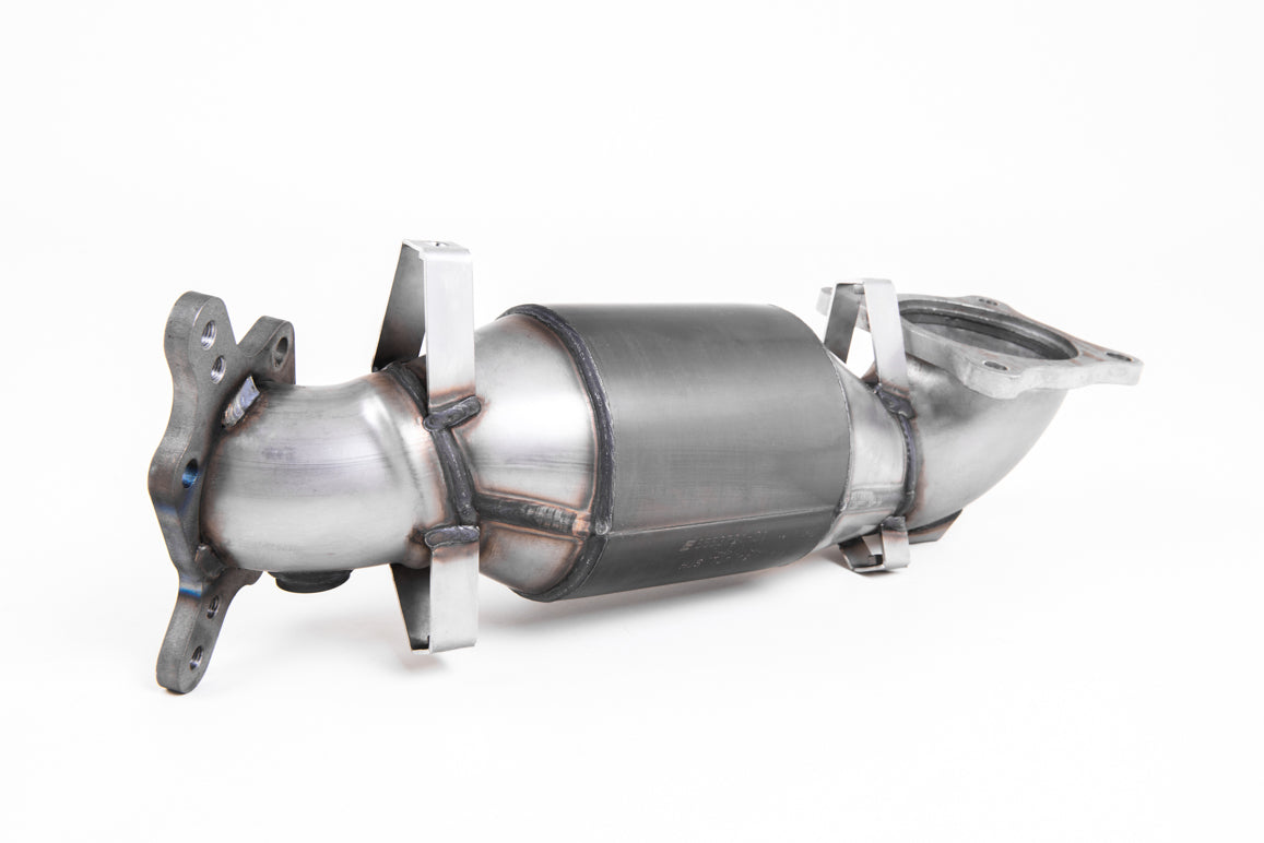 MILLTEK SSXHO238 Cast Downpipe with HJS High Flow Sports Cat HONDA Civic Type R FK8 2.0 i-VTEC Photo-0