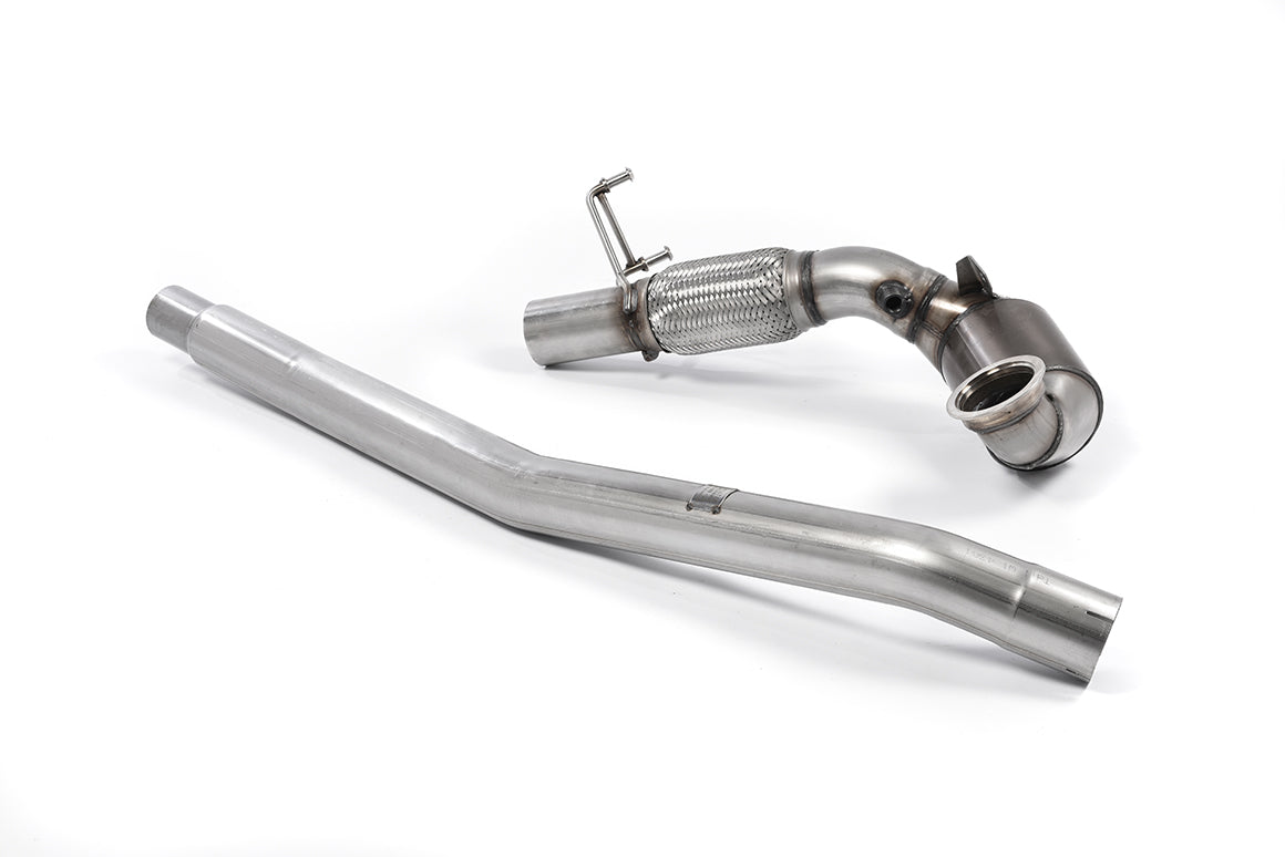 MILLTEK SSXVW350 Large Bore Downpipe and Hi-Flow Sports Cat ECA AUDI S3 2.0 TFSI quattro 3-Door 8V Photo-0