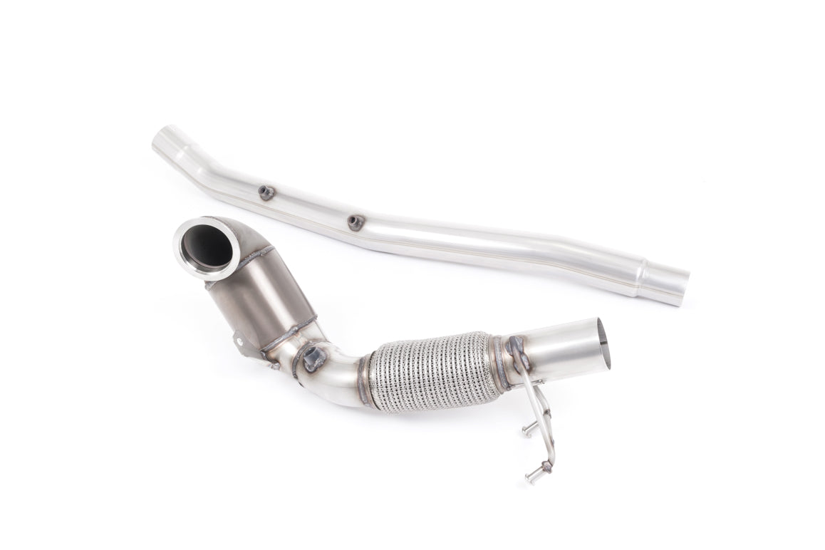 MILLTEK SSXVW514 Large Bore Downpipe and Hi-Flow Sports Cat AUDI S3 2.0 TFSI quattro 3-Door 8V.2 Photo-0