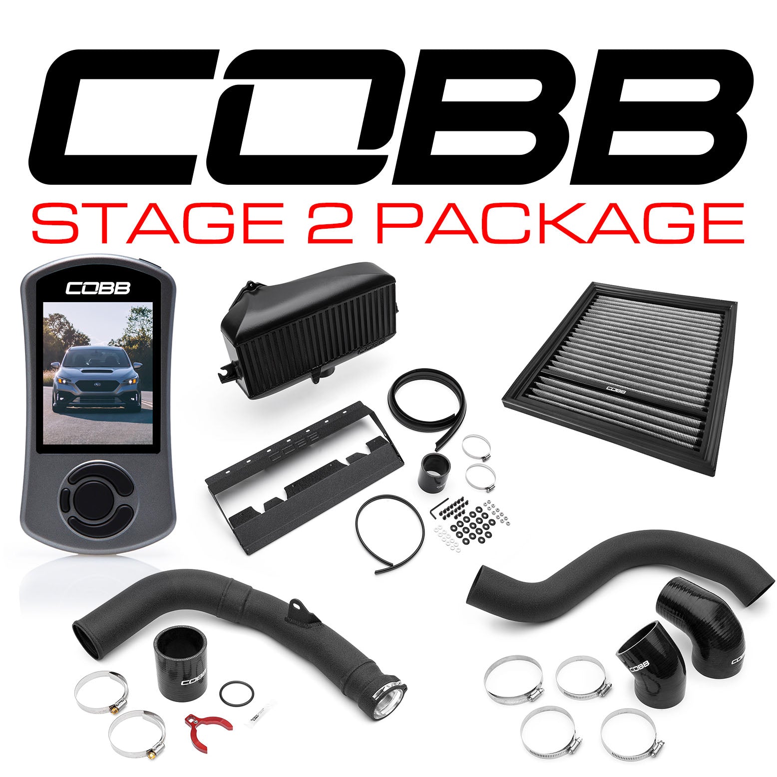 COBB SUB0060020-BK Power Package STAGE 2 Black for SUBARU WRX 2022-2023 Photo-0