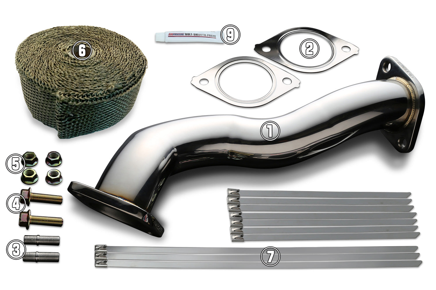 TOMEI TB6060-SB03A JOINT PIPE KIT EXPREME FA20 ZN6/ZC6 with TITAN EXHAUST BANDAGE Photo-0