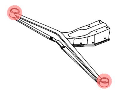 HARDRACE 6599 REAR DIFF SUPPORT MEMBER BUSHING RUBBER 2PCS/SET SUBARU IMPREZA GC Photo-1