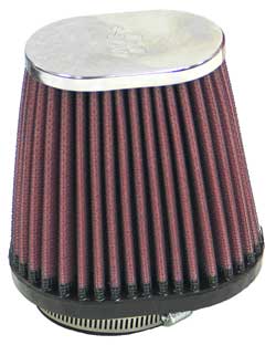 K&N RC-2890 UNIVERSAL Clamp-On Air Filter 2-1/8" O/S FLG, 4 X 3"B, 3 X 2"T, 4"L Photo-0