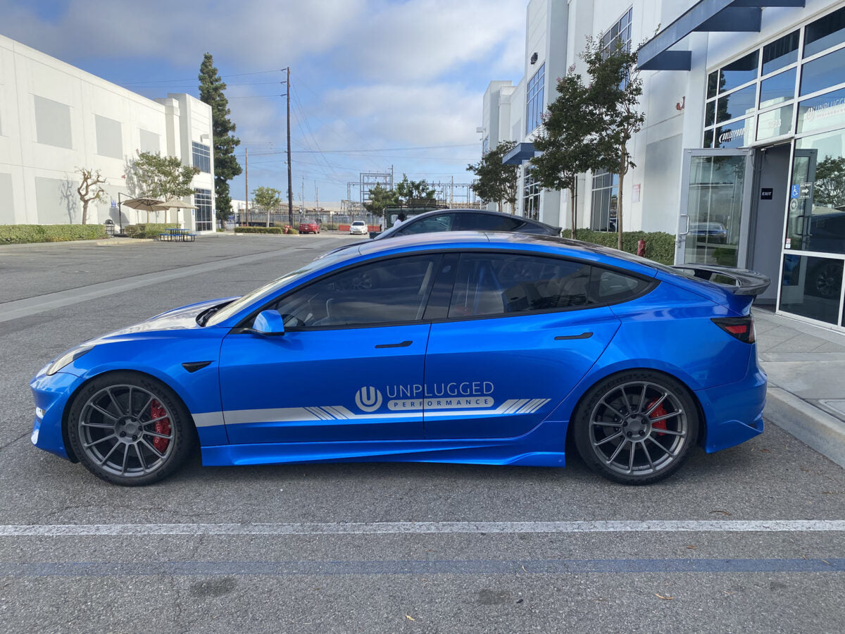 UNPLUGGED PERFORMANCE UP-M3-347-3.1 Front Door Window Pair, Lexan (4.0lbs each, 11lbs combined savings) for TESLA Model 3 Photo-0