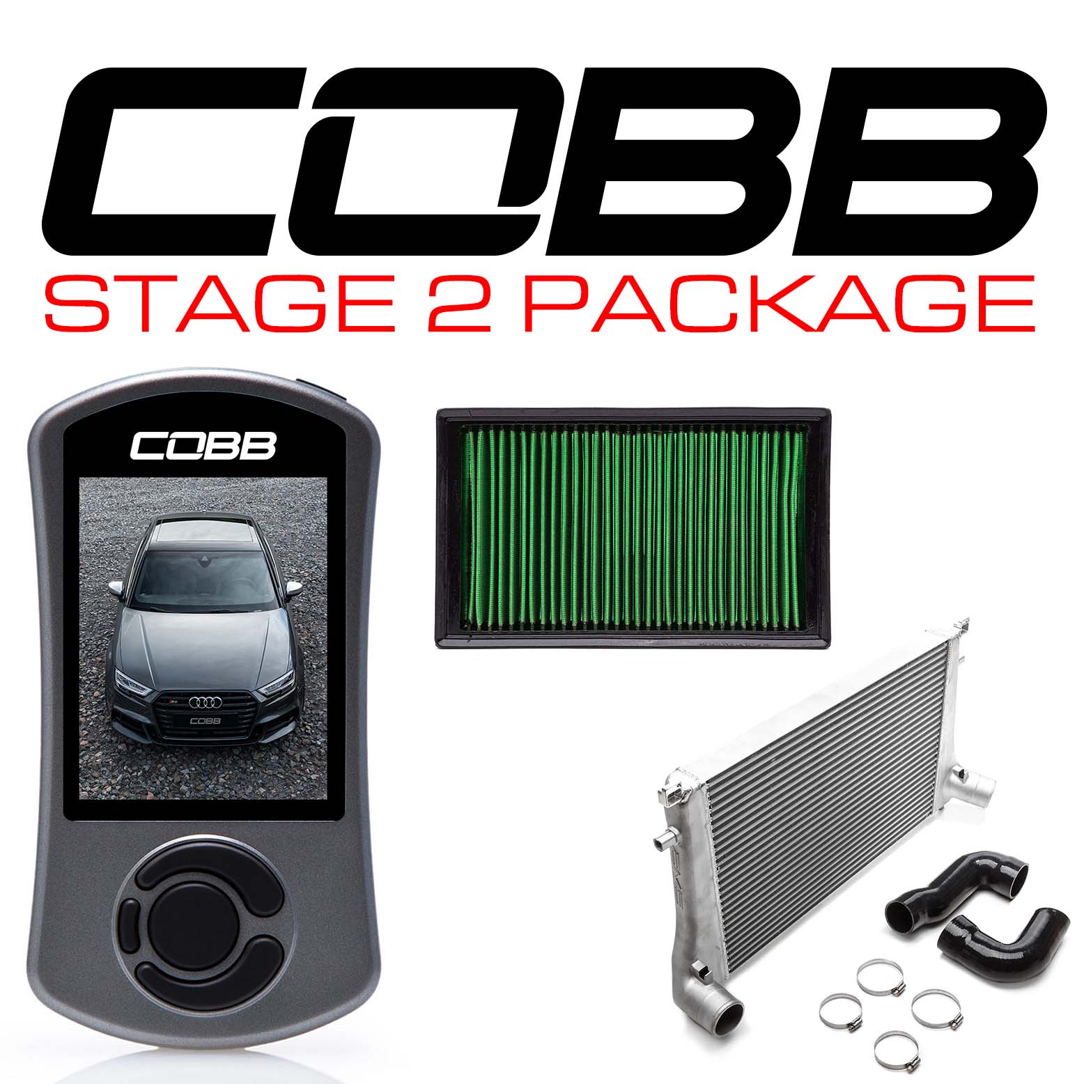 COBB VLK0030020-DSG-A AUDI Stage 2 Power Package with S Tronic Flashing S3 (8V) Photo-0