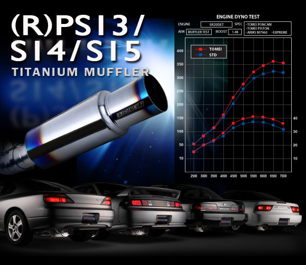 TOMEI TB6090-NS08A FULL TITANIUM MUFFLER KIT EXPREME Ti (R)PS13 SR20DET Photo-0