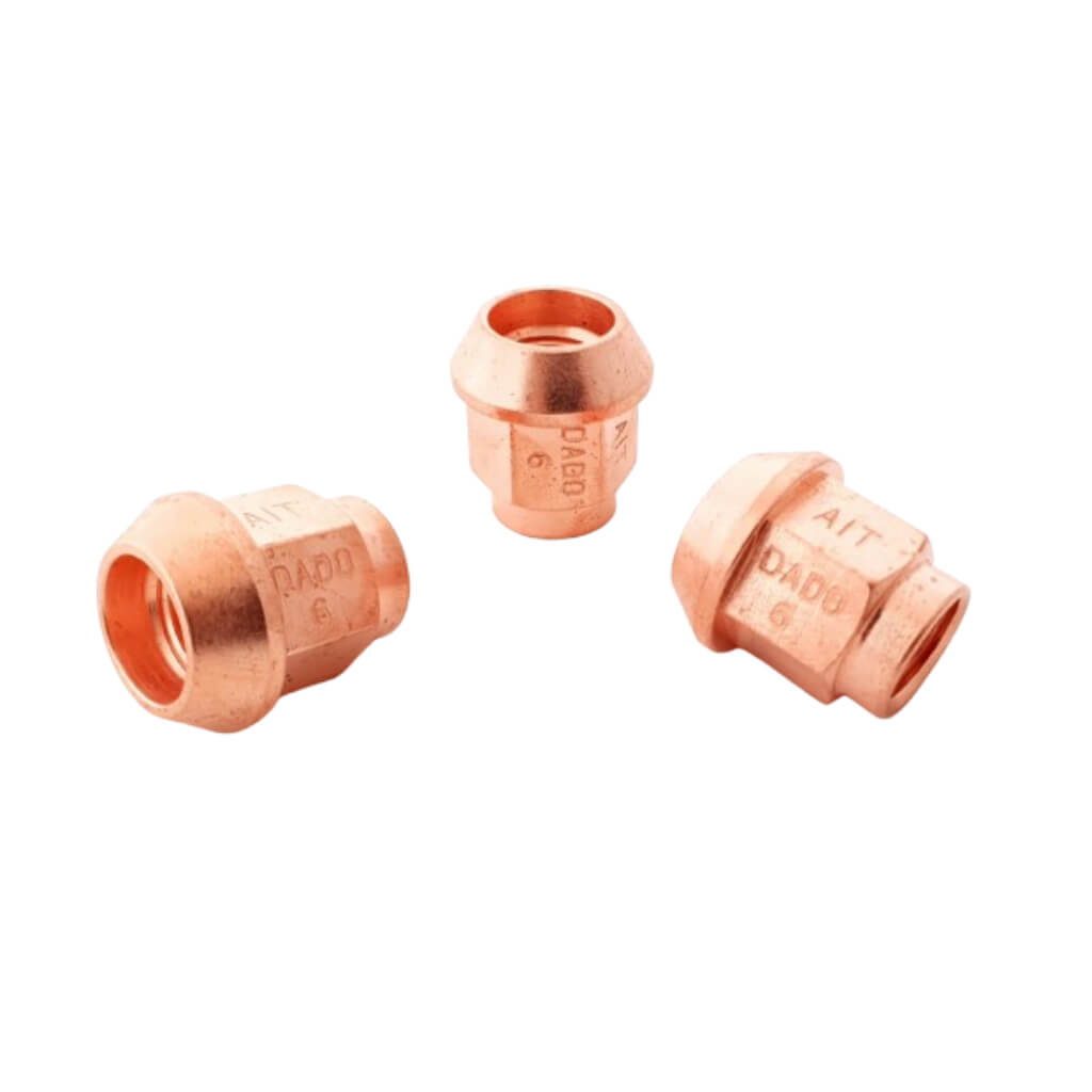 A.I.TECH AIT-DADO-6 Steel Coppered Nut 14x1,5 for VW / AUDI / PORSCHE / BMW Mini 2006+ Photo-0