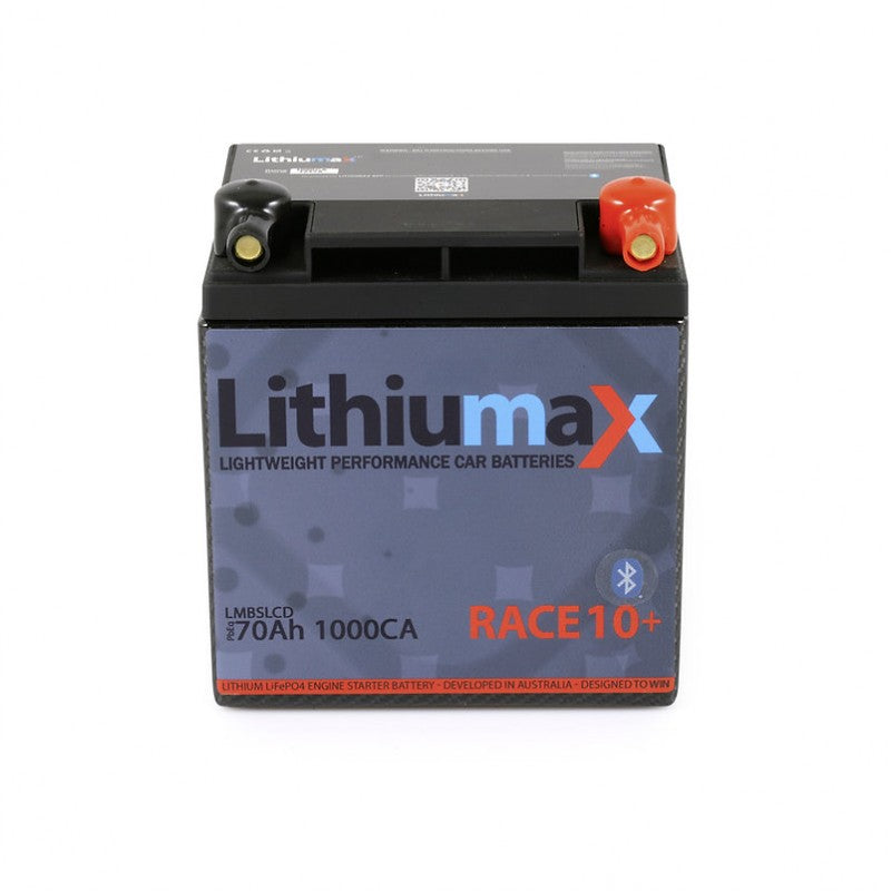 LITHIUMAX LMCSR10+ Battery RACE10+ Bluetooth Carbon Series 1000CA 70Ah Photo-1