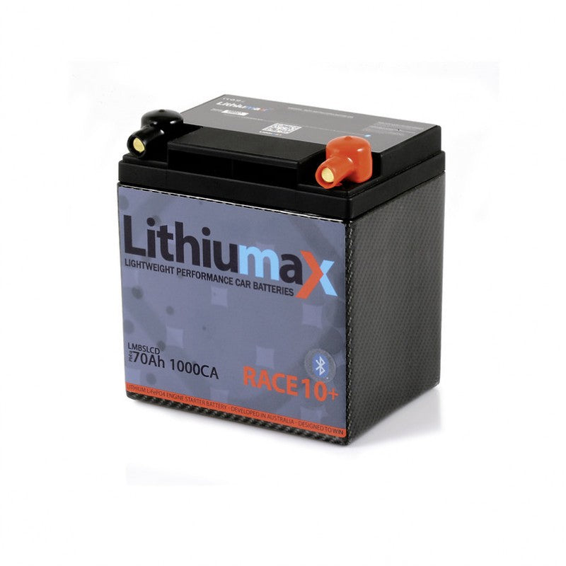 LITHIUMAX LMCSR10+ Battery RACE10+ Bluetooth Carbon Series 1000CA 70Ah Photo-0