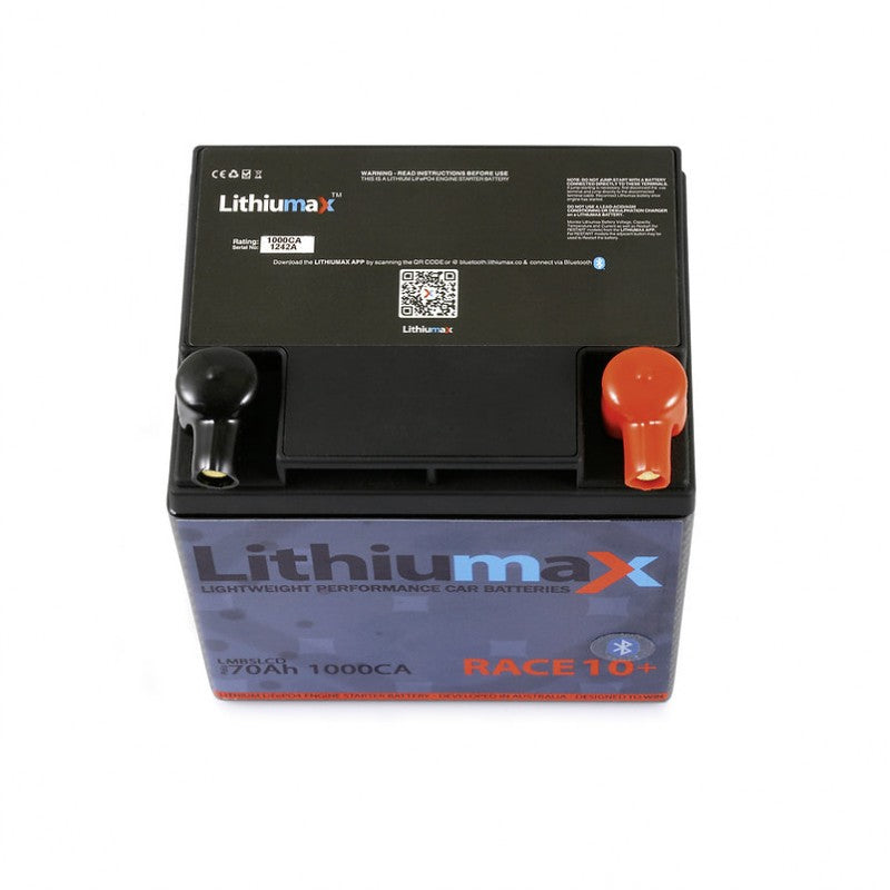 LITHIUMAX LMCSR10+ Battery RACE10+ Bluetooth Carbon Series 1000CA 70Ah Photo-2