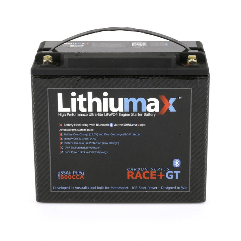 LITHIUMAX RACE+GT Battery RACE+GT Bluetooth Carbon Series 800CA 55Ah Photo-0 
