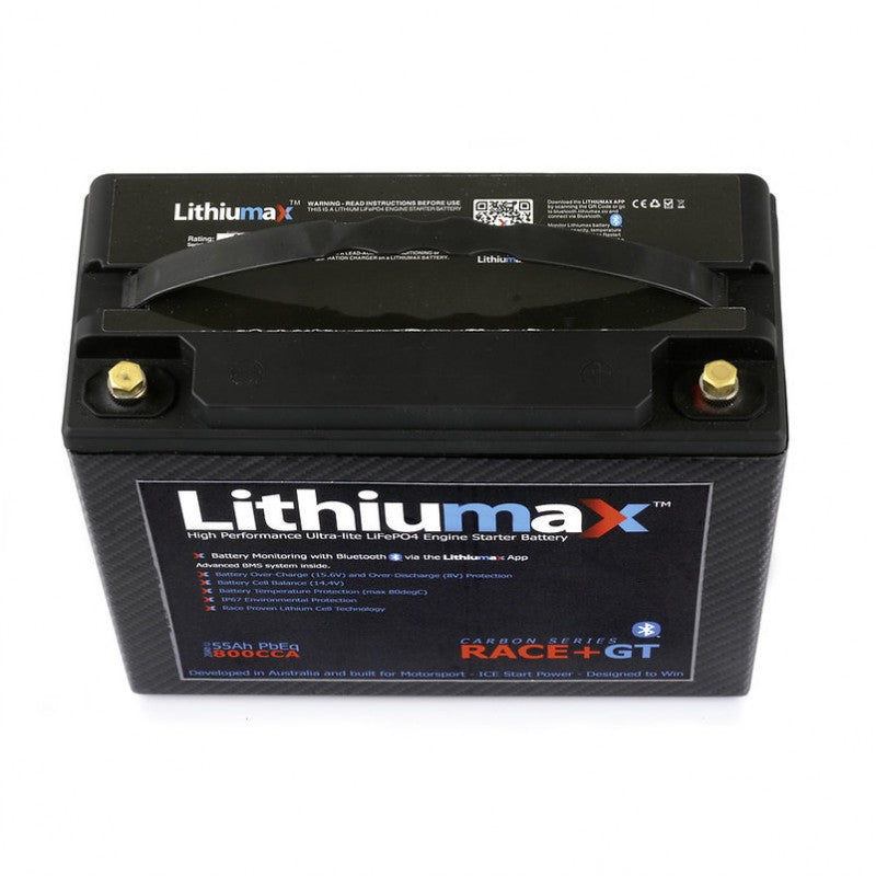 LITHIUMAX RACE+GT Battery RACE+GT Bluetooth Carbon Series 800CA 55Ah Photo-2 