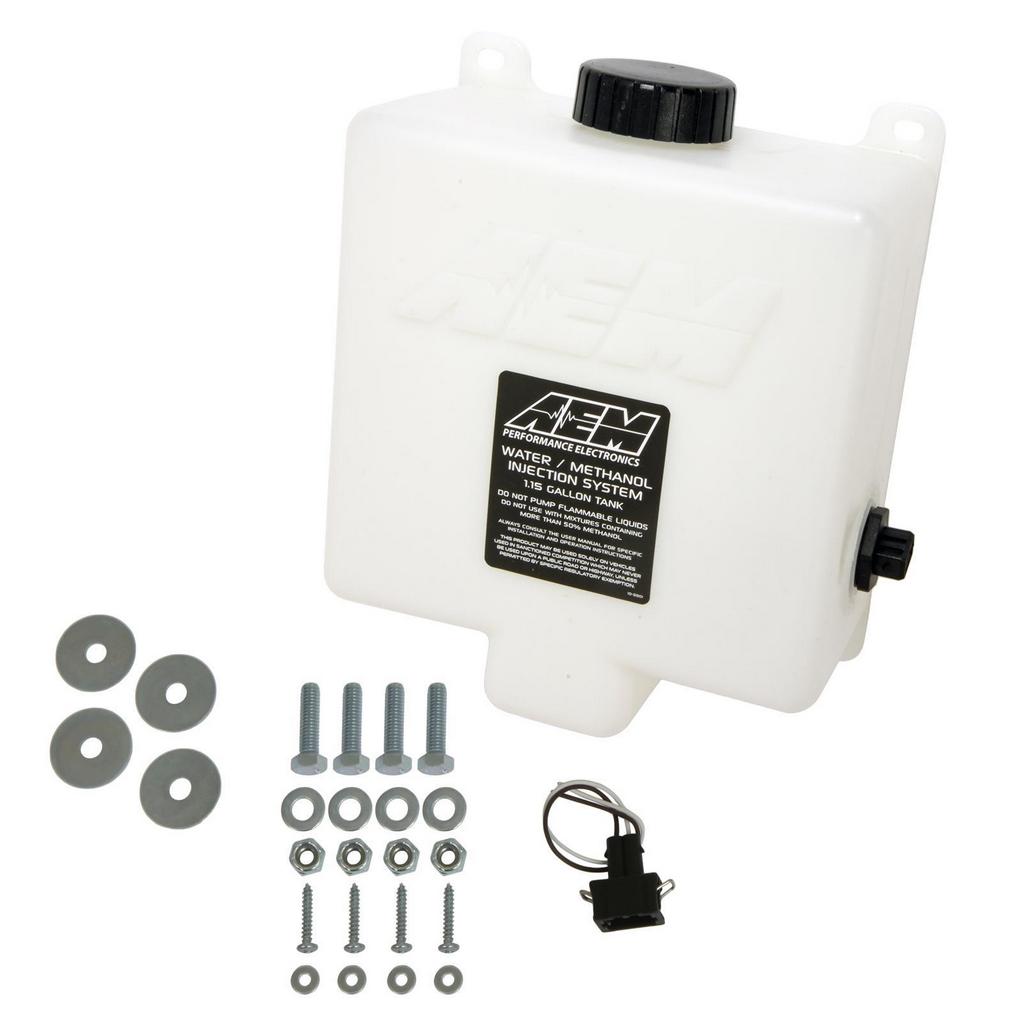 AEM 30-3325 Water / Methanol Injection 1.15 Gallon Tank Kit V2 With Conductive Fluid Level Sensor Photo-0